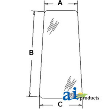 A & I PRODUCTS Glass, Door, Rear (RH) 41.5" x34" x2" A-R52882